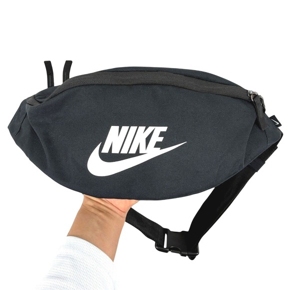 Nike Other - Nike Hip Pack Fanny Pack Black White Waist Bag Travel Adjustable Strap Casual
